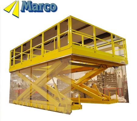 Hoge capaciteit Marco Hydraulisch schaarliftwerkplatform met twee schuifvloerplanken