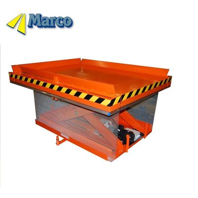 Vaste hydraulische schaarheftafel met roll-off beveiliging en kettingmaas